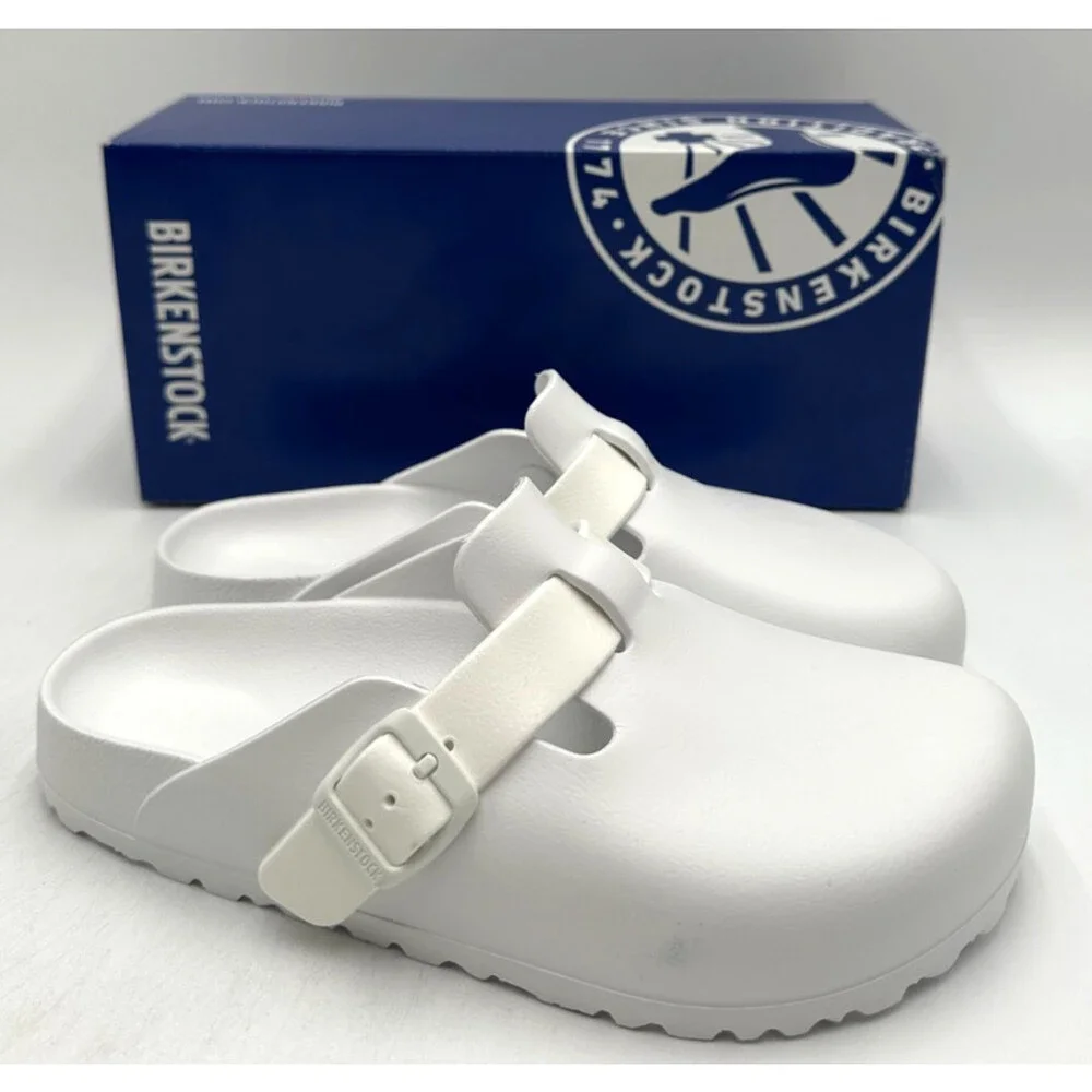 Birkenstock Boston EVAS NEW Men's Regular Fit Sandal Color White Multiple Sizes